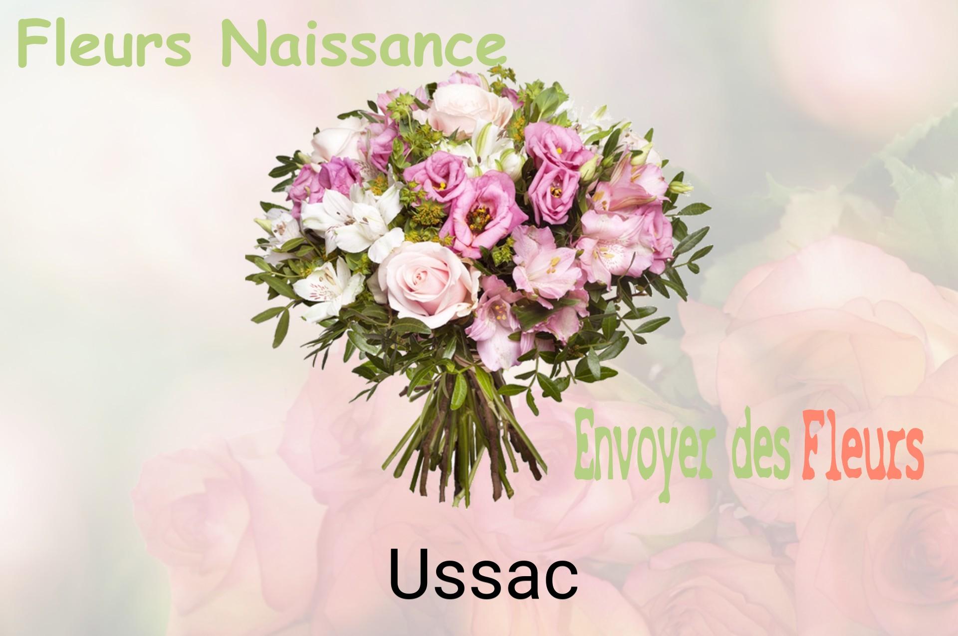 Bouquet de fleurs de naissance livré à Ussac